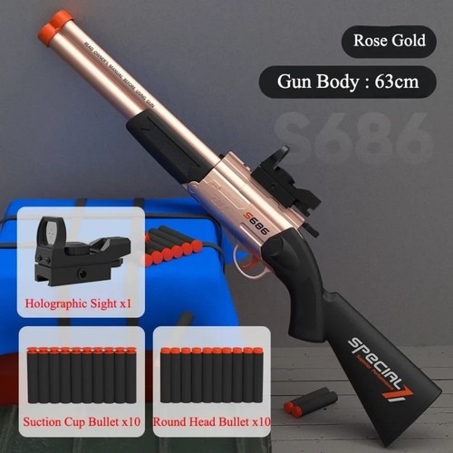 Soft bullet toy gun double - gun,