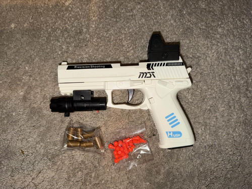 White usp soft bullet toy - white,