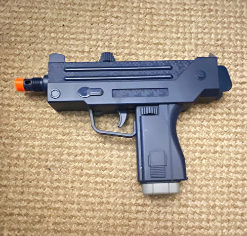 Black plastic toy gun pistol - black,